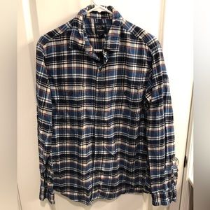 J. Crew Flannel. Size: M. Blue and white. Like new condition
